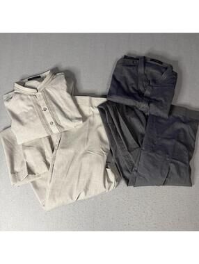 Men’s Kurta Pajama Set Lot Of 2 Size M Classic Fit Grey And Beige Ethnic